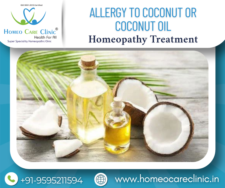 Skin allergy reaction due to coconut oil