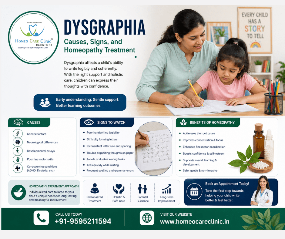 Dysgraphia: Causes, Signs, and Homeopathy Treatment