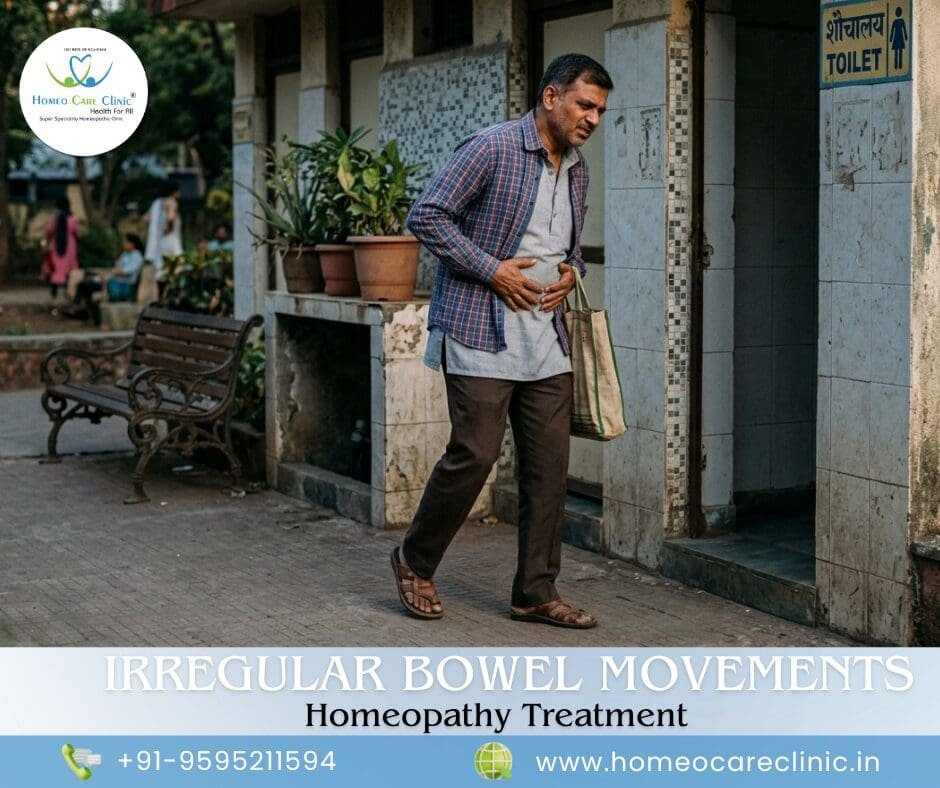 Irregular bowel movement: Causes, Symptoms, and Homeopathy Treatment