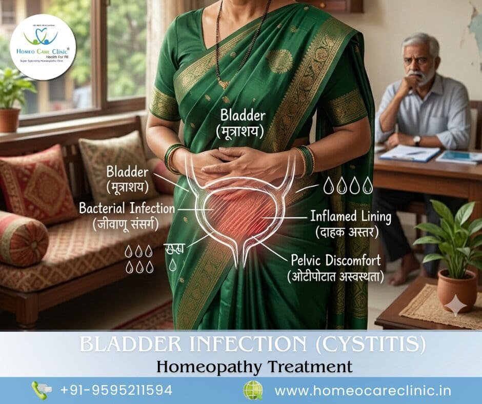 Bladder infection (Cystitis): Causes, Symptoms, and Homeopathy Treatment