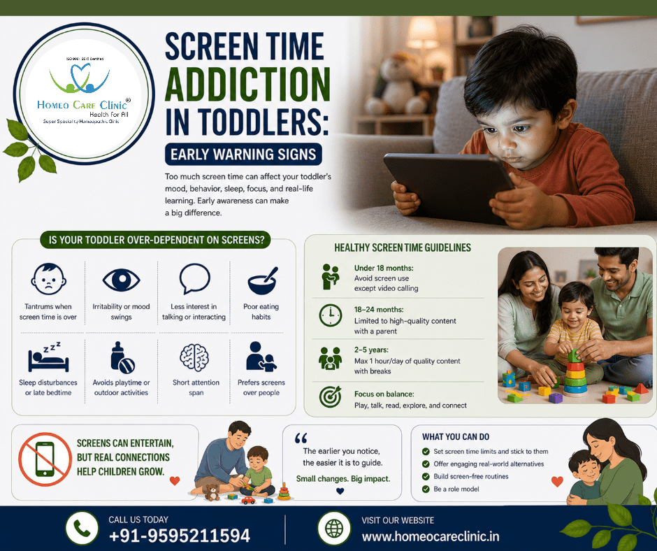 Screen Time Addiction in Toddlers: Early Warning Signs & Treatment