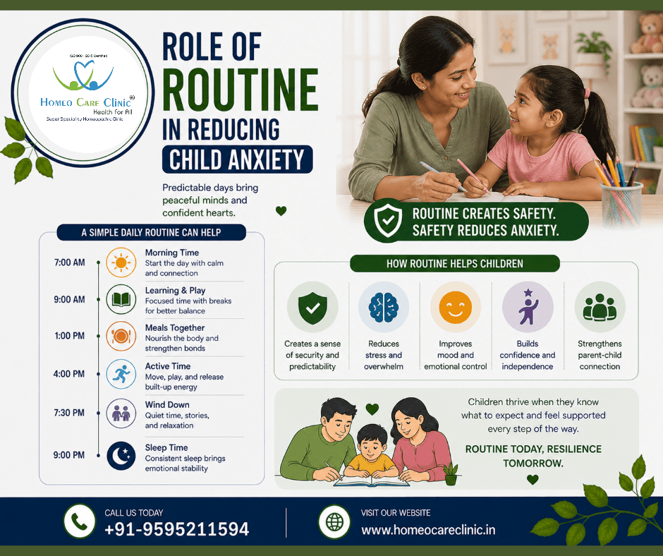 The Role of Routine in Reducing Child Anxiety & Panic Attacks | Homeo Care Clinic