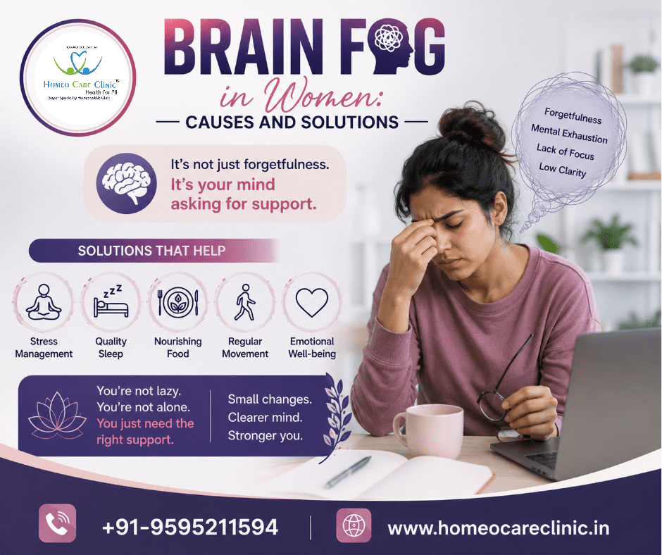 Brain Fog in Women: Causes, Symptoms & Natural Homeopathic Treatment