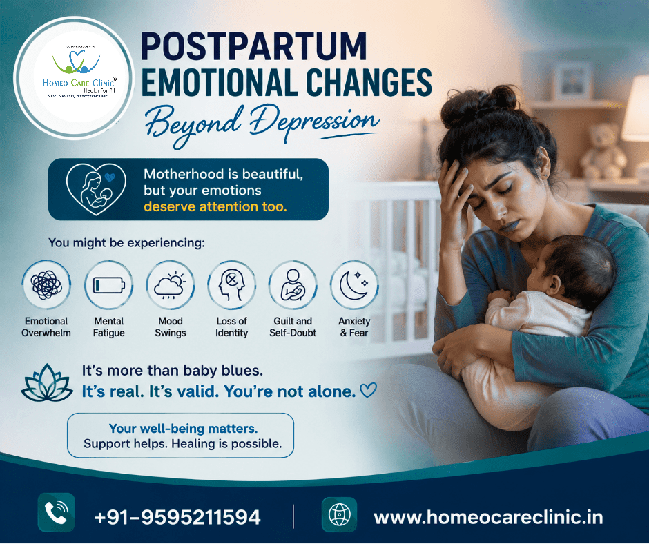 Postpartum Emotional Changes Beyond Depression: Symptoms, Causes & Homeopathic Treatment
