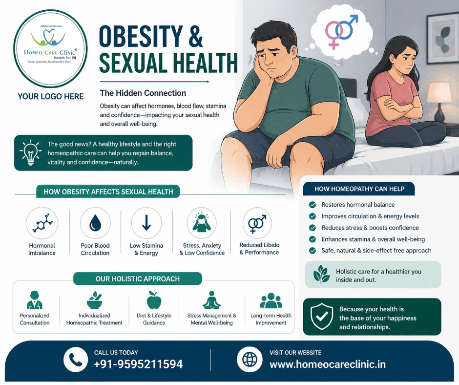 Obesity and sexual health: Causes, Signs, and Homeopathy Treatment