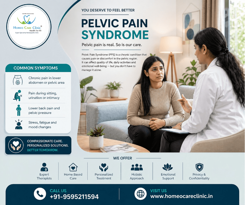 Pelvic pain syndrome: Causes, Signs, and Homeopathy Treatment