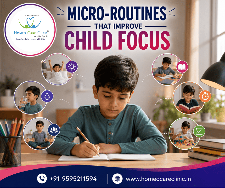 Improve Child Focus: Micro-Routines, Attention Span & Homeopathic Support