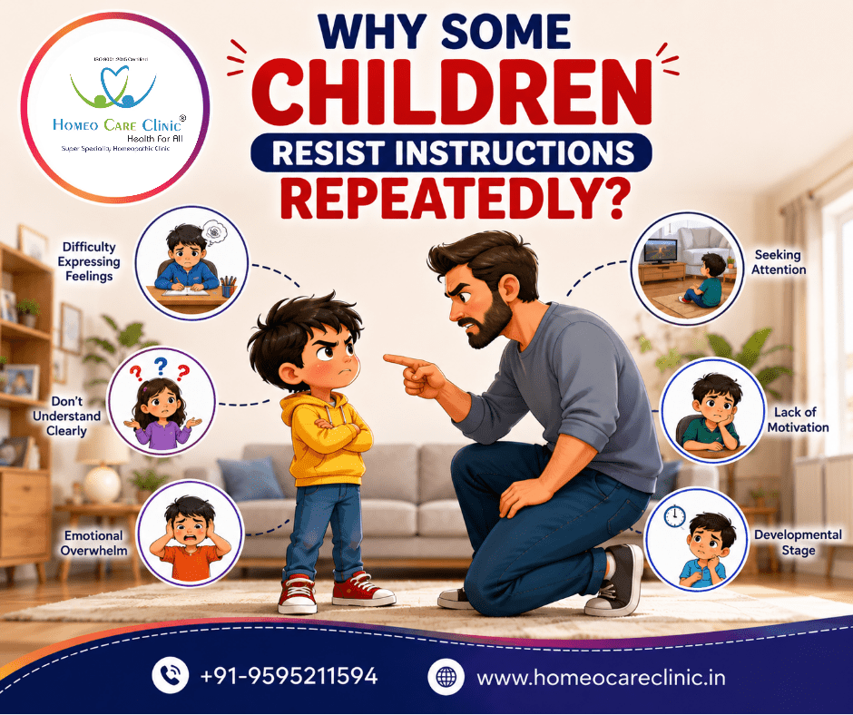 Why Children Resist Instructions: Behavioral Resistance, Warning Signs & Homeopathic Support