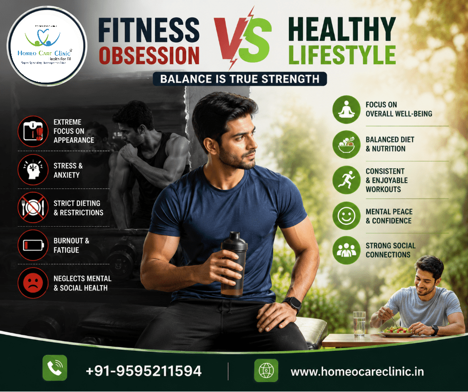 Fitness Obsession vs Healthy Lifestyle: Causes, Symptoms & Homeopathic Support