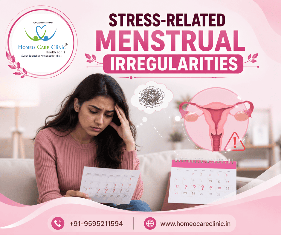 Understanding Stress-Related Menstrual Irregularities – Causes, Symptoms & Homeopathic Treatment