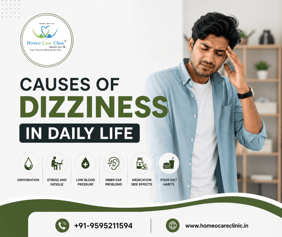 Understanding Causes of dizziness in daily life – Symptoms & Homeopathic Treatment