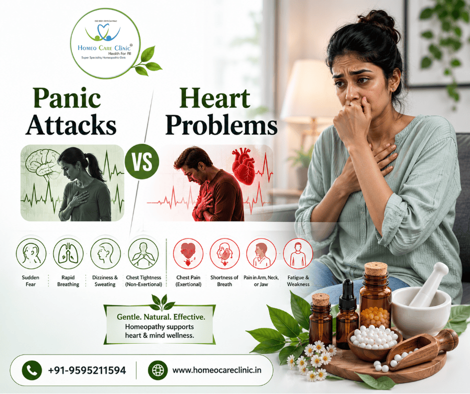 Panic Attack vs Heart Attack: Symptoms & Homeopathy Treatment