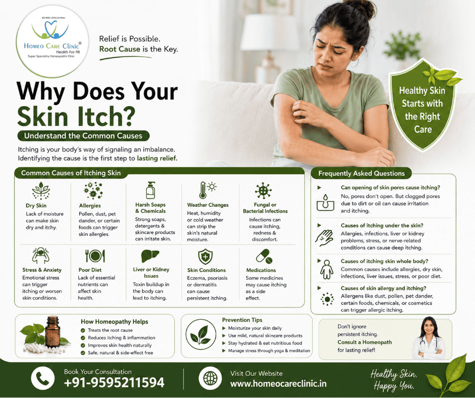 Itching Skin: Common Causes, Symptoms & Homeopathic Treatment for Skin Allergy