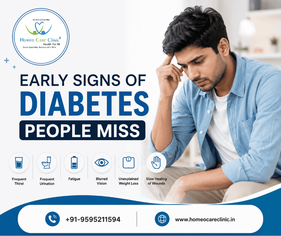 Understanding the early signs of diabetes – Causes, Symptoms & Homeopathic Treatment