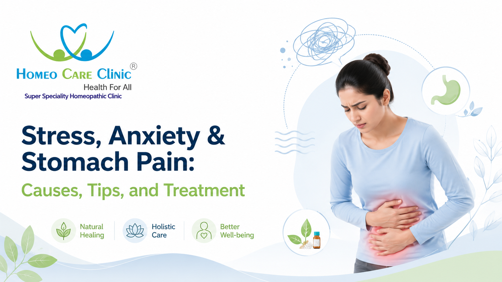 Stress , Anxiety & Stomach Pain: Causes, Tips, and Treatment