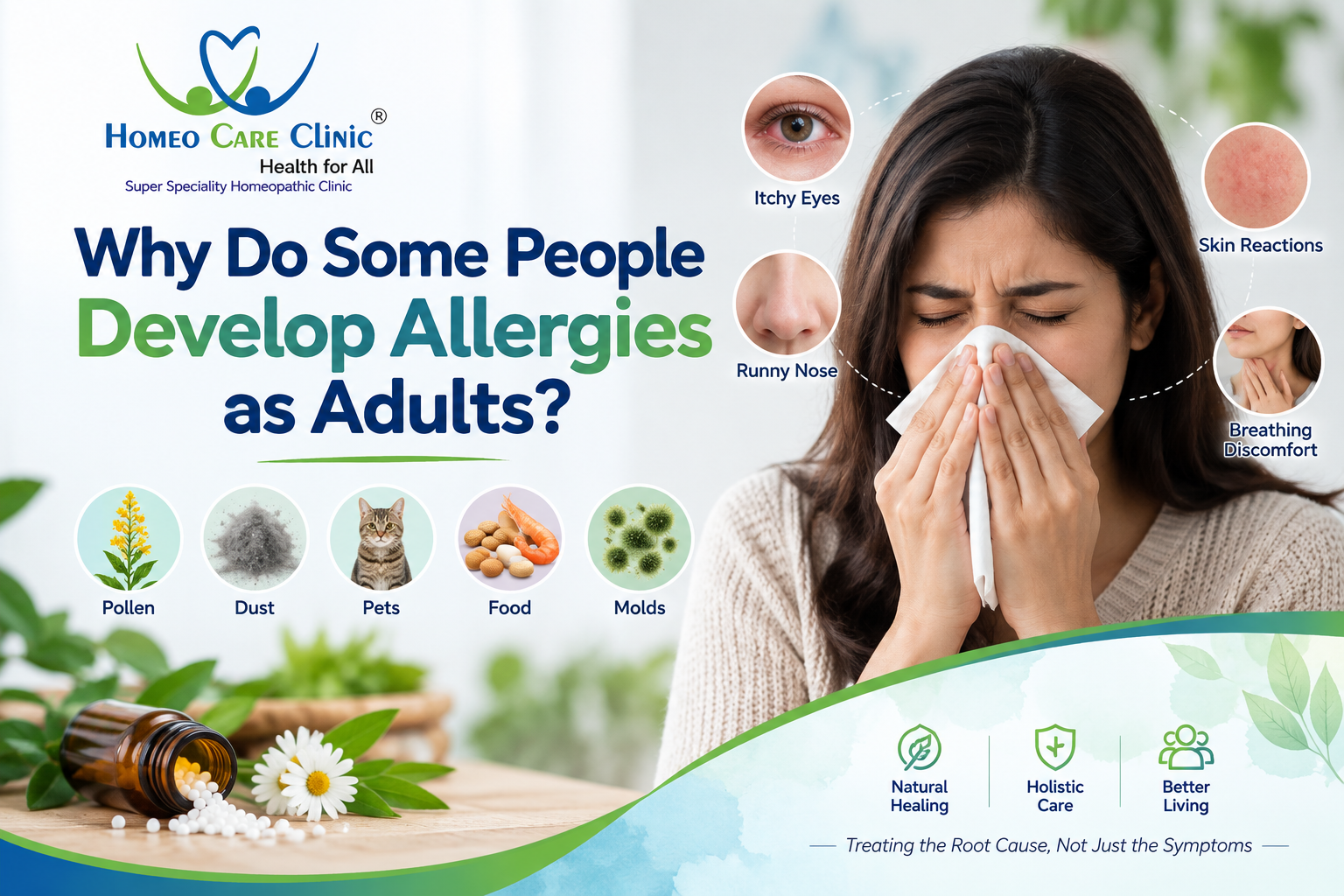 Adult-Onset Allergies: Causes, Symptoms & Treatment - Homeo Care Clinic
